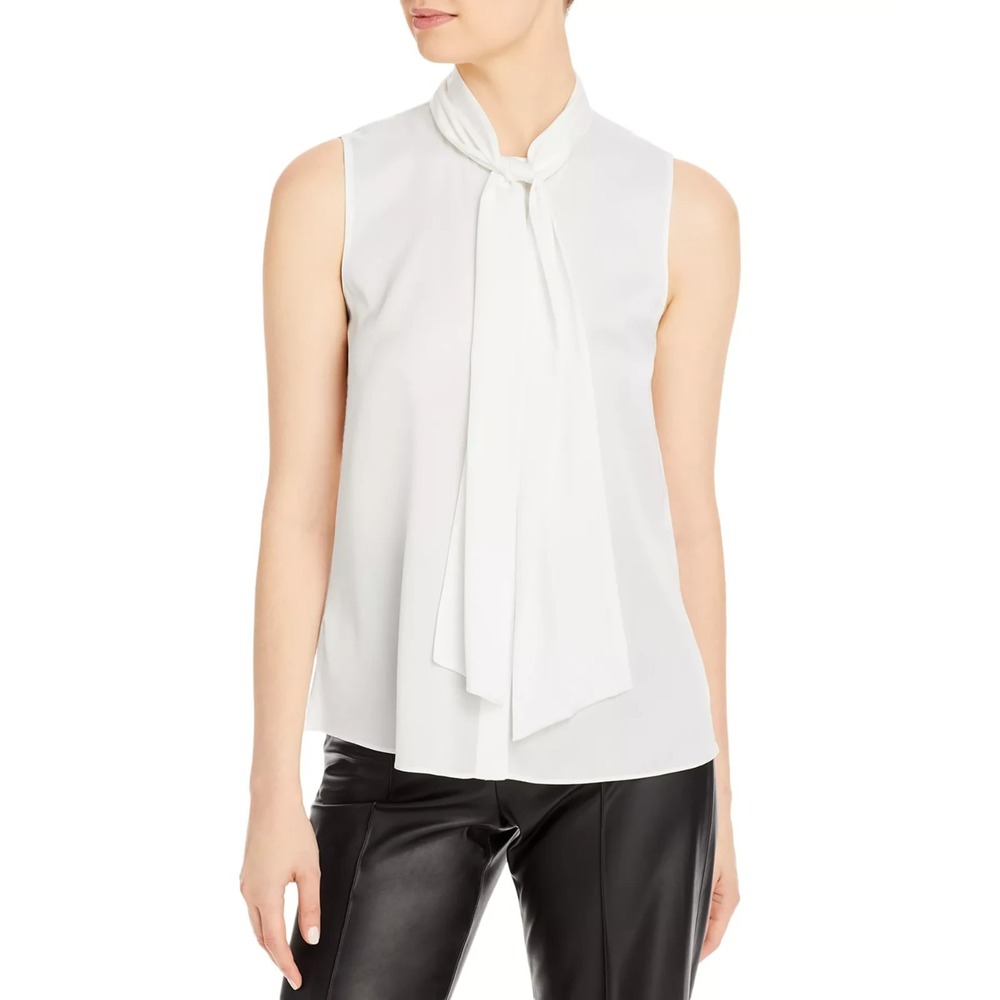 Kobi Halperin Larsa Tie Neck Blouse Ivory Size XS New $328